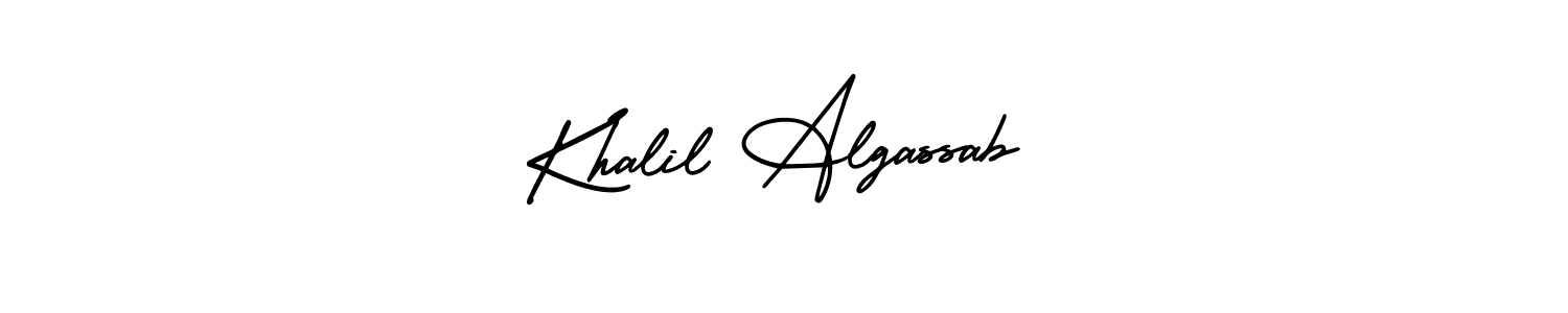 It looks lik you need a new signature style for name Khalil Algassab. Design unique handwritten (AmerikaSignatureDemo-Regular) signature with our free signature maker in just a few clicks. Khalil Algassab signature style 3 images and pictures png