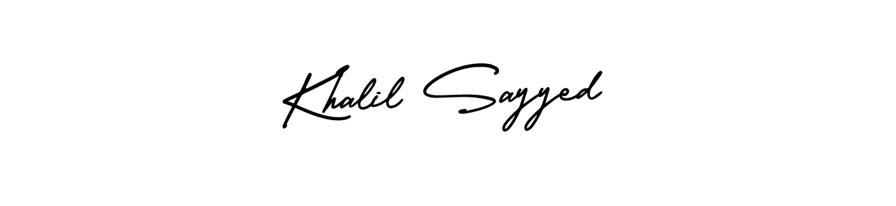 Design your own signature with our free online signature maker. With this signature software, you can create a handwritten (AmerikaSignatureDemo-Regular) signature for name Khalil Sayyed. Khalil Sayyed signature style 3 images and pictures png