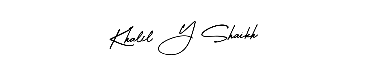 How to Draw Khalil Y Shaikh signature style? AmerikaSignatureDemo-Regular is a latest design signature styles for name Khalil Y Shaikh. Khalil Y Shaikh signature style 3 images and pictures png