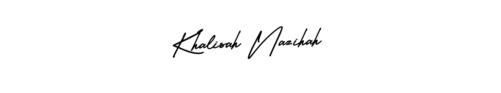 Create a beautiful signature design for name Khalisah Nazihah. With this signature (AmerikaSignatureDemo-Regular) fonts, you can make a handwritten signature for free. Khalisah Nazihah signature style 3 images and pictures png