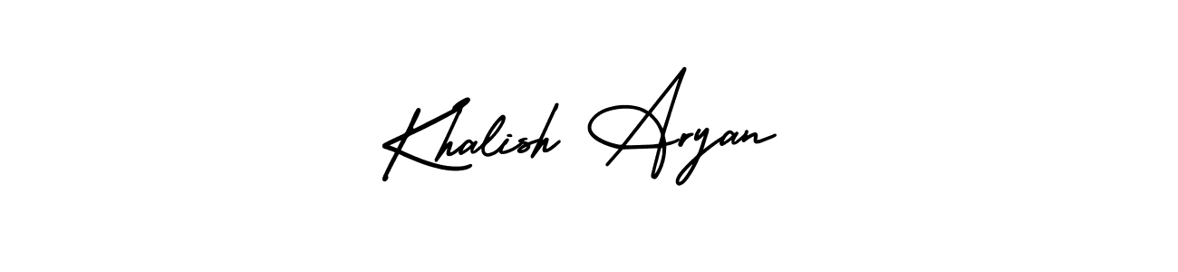Create a beautiful signature design for name Khalish Aryan. With this signature (AmerikaSignatureDemo-Regular) fonts, you can make a handwritten signature for free. Khalish Aryan signature style 3 images and pictures png