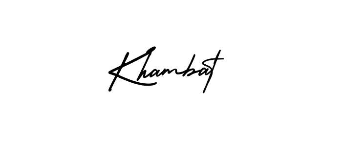 How to make Khambat signature? AmerikaSignatureDemo-Regular is a professional autograph style. Create handwritten signature for Khambat name. Khambat signature style 3 images and pictures png