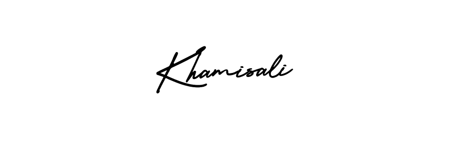 if you are searching for the best signature style for your name Khamisali. so please give up your signature search. here we have designed multiple signature styles  using AmerikaSignatureDemo-Regular. Khamisali signature style 3 images and pictures png