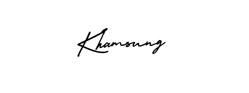 This is the best signature style for the Khamsung name. Also you like these signature font (AmerikaSignatureDemo-Regular). Mix name signature. Khamsung signature style 3 images and pictures png