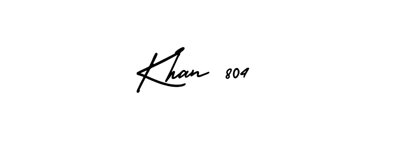 The best way (AmerikaSignatureDemo-Regular) to make a short signature is to pick only two or three words in your name. The name Khan 804 include a total of six letters. For converting this name. Khan 804 signature style 3 images and pictures png