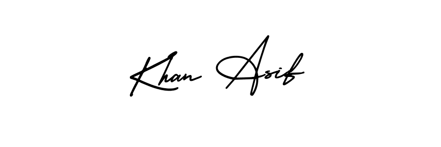 How to Draw Khan Asif signature style? AmerikaSignatureDemo-Regular is a latest design signature styles for name Khan Asif. Khan Asif signature style 3 images and pictures png