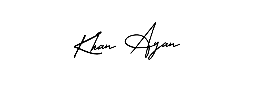 Also we have Khan Ayan name is the best signature style. Create professional handwritten signature collection using AmerikaSignatureDemo-Regular autograph style. Khan Ayan signature style 3 images and pictures png