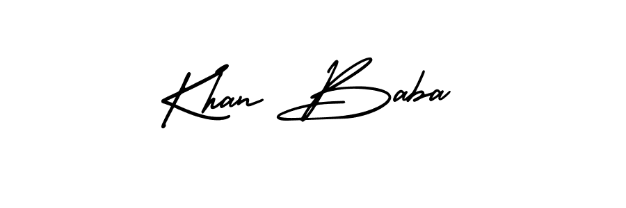 How to Draw Khan Baba signature style? AmerikaSignatureDemo-Regular is a latest design signature styles for name Khan Baba. Khan Baba signature style 3 images and pictures png