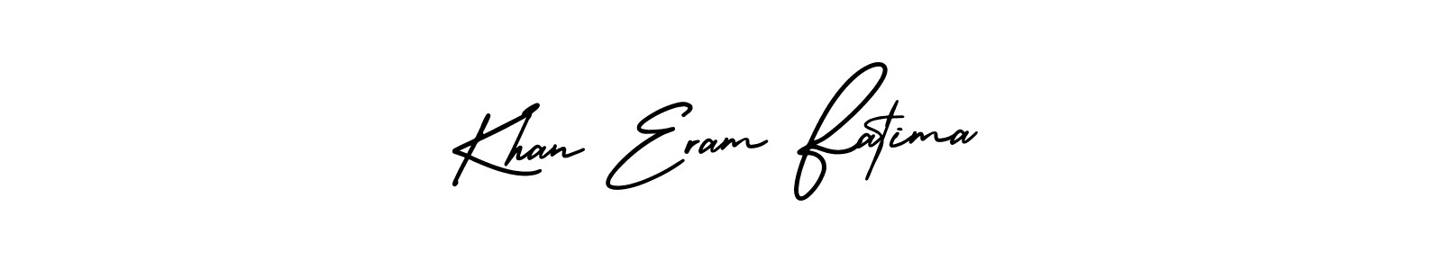 How to make Khan Eram Fatima signature? AmerikaSignatureDemo-Regular is a professional autograph style. Create handwritten signature for Khan Eram Fatima name. Khan Eram Fatima signature style 3 images and pictures png
