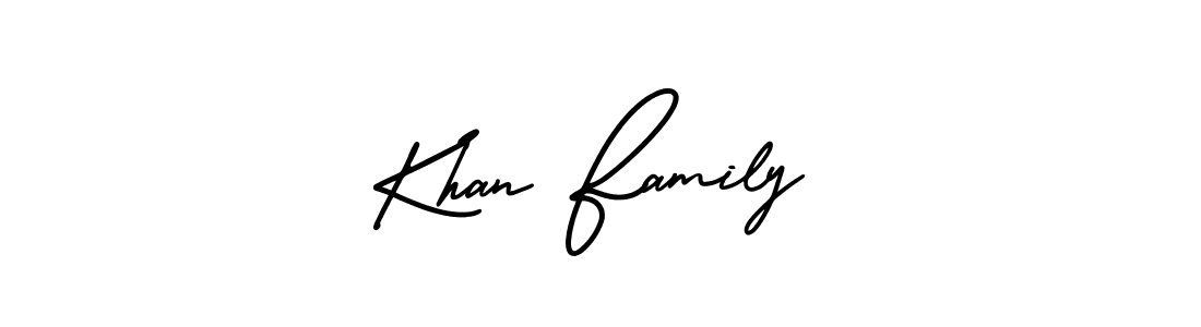 Khan Family stylish signature style. Best Handwritten Sign (AmerikaSignatureDemo-Regular) for my name. Handwritten Signature Collection Ideas for my name Khan Family. Khan Family signature style 3 images and pictures png