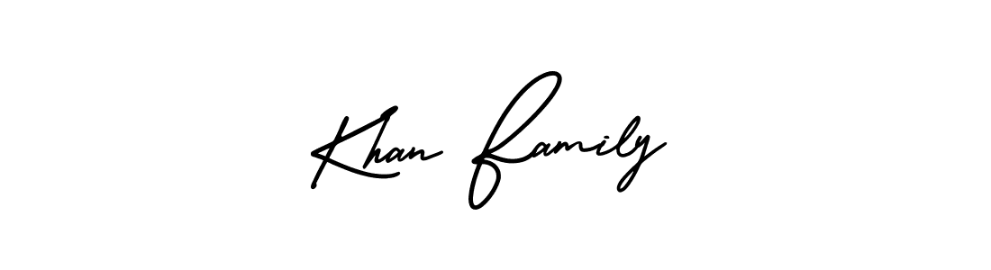 Khan Family stylish signature style. Best Handwritten Sign (AmerikaSignatureDemo-Regular) for my name. Handwritten Signature Collection Ideas for my name Khan Family. Khan Family signature style 3 images and pictures png