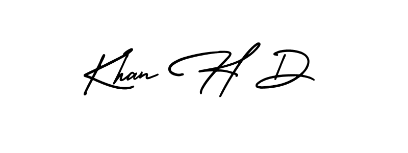 Khan H D stylish signature style. Best Handwritten Sign (AmerikaSignatureDemo-Regular) for my name. Handwritten Signature Collection Ideas for my name Khan H D. Khan H D signature style 3 images and pictures png