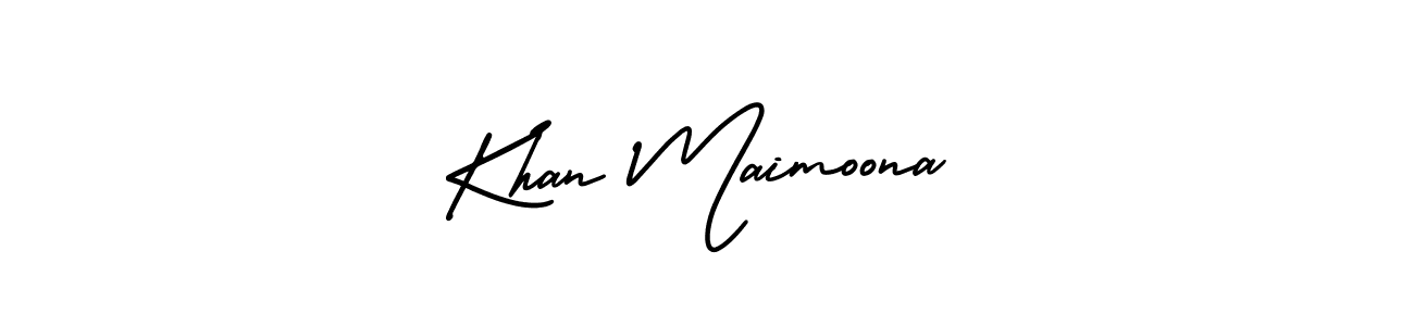 Use a signature maker to create a handwritten signature online. With this signature software, you can design (AmerikaSignatureDemo-Regular) your own signature for name Khan Maimoona. Khan Maimoona signature style 3 images and pictures png