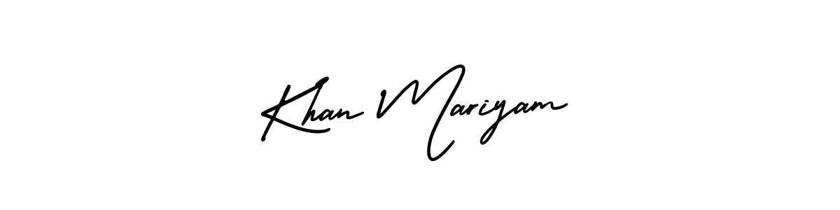 Use a signature maker to create a handwritten signature online. With this signature software, you can design (AmerikaSignatureDemo-Regular) your own signature for name Khan Mariyam. Khan Mariyam signature style 3 images and pictures png