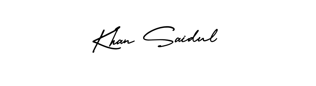 Create a beautiful signature design for name Khan Saidul. With this signature (AmerikaSignatureDemo-Regular) fonts, you can make a handwritten signature for free. Khan Saidul signature style 3 images and pictures png