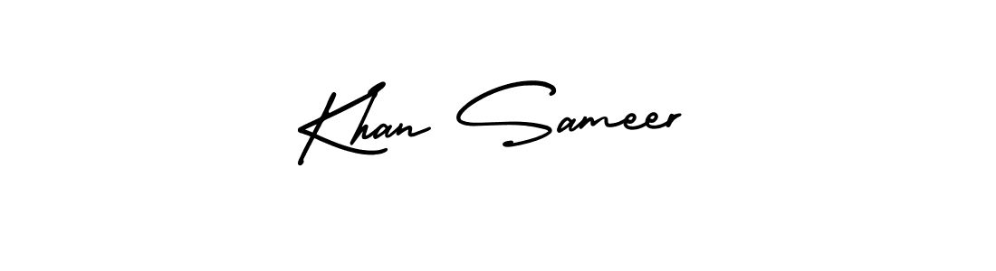 Khan Sameer stylish signature style. Best Handwritten Sign (AmerikaSignatureDemo-Regular) for my name. Handwritten Signature Collection Ideas for my name Khan Sameer. Khan Sameer signature style 3 images and pictures png
