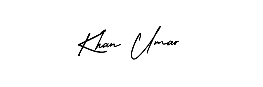 How to Draw Khan Umar signature style? AmerikaSignatureDemo-Regular is a latest design signature styles for name Khan Umar. Khan Umar signature style 3 images and pictures png