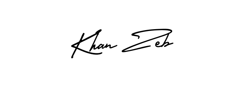 Make a beautiful signature design for name Khan Zeb. Use this online signature maker to create a handwritten signature for free. Khan Zeb signature style 3 images and pictures png