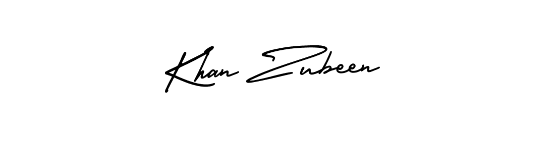 The best way (AmerikaSignatureDemo-Regular) to make a short signature is to pick only two or three words in your name. The name Khan Zubeen include a total of six letters. For converting this name. Khan Zubeen signature style 3 images and pictures png