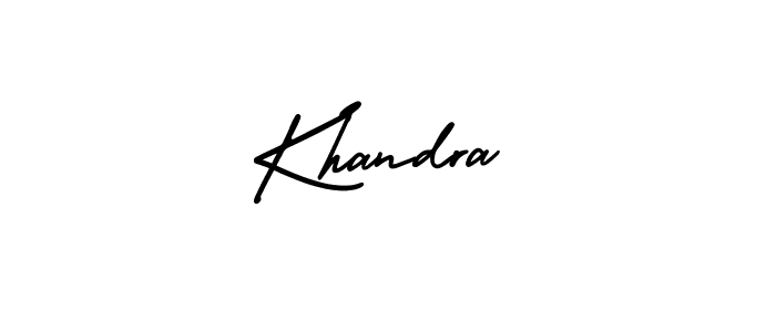 Khandra stylish signature style. Best Handwritten Sign (AmerikaSignatureDemo-Regular) for my name. Handwritten Signature Collection Ideas for my name Khandra. Khandra signature style 3 images and pictures png