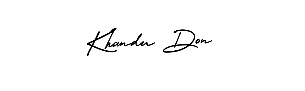 Use a signature maker to create a handwritten signature online. With this signature software, you can design (AmerikaSignatureDemo-Regular) your own signature for name Khandu Don. Khandu Don signature style 3 images and pictures png