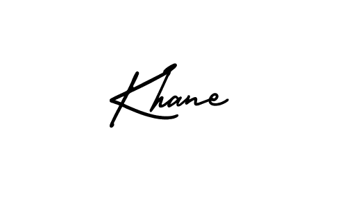 You should practise on your own different ways (AmerikaSignatureDemo-Regular) to write your name (Khane) in signature. don't let someone else do it for you. Khane signature style 3 images and pictures png