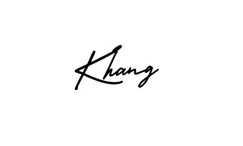 Make a beautiful signature design for name Khang. With this signature (AmerikaSignatureDemo-Regular) style, you can create a handwritten signature for free. Khang signature style 3 images and pictures png