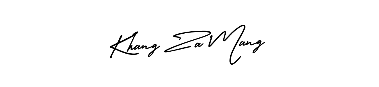 Design your own signature with our free online signature maker. With this signature software, you can create a handwritten (AmerikaSignatureDemo-Regular) signature for name Khang Za Mang. Khang Za Mang signature style 3 images and pictures png