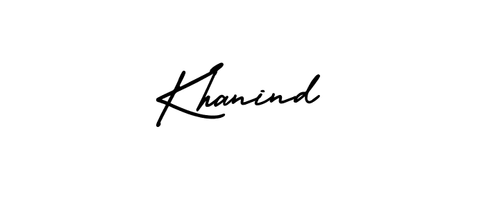 Design your own signature with our free online signature maker. With this signature software, you can create a handwritten (AmerikaSignatureDemo-Regular) signature for name Khanind. Khanind signature style 3 images and pictures png