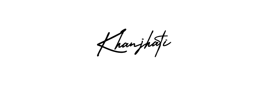 Create a beautiful signature design for name Khanjhati. With this signature (AmerikaSignatureDemo-Regular) fonts, you can make a handwritten signature for free. Khanjhati signature style 3 images and pictures png