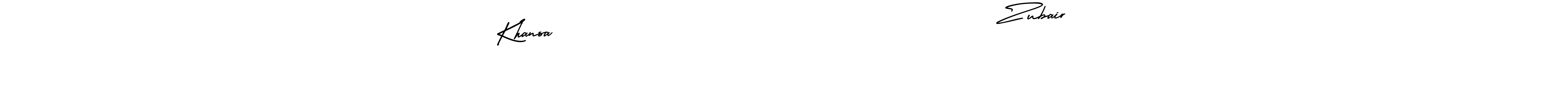 Use a signature maker to create a handwritten signature online. With this signature software, you can design (AmerikaSignatureDemo-Regular) your own signature for name Khansa                                          Zubair. Khansa                                          Zubair signature style 3 images and pictures png