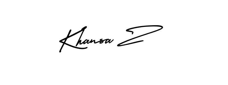 This is the best signature style for the Khansa Z name. Also you like these signature font (AmerikaSignatureDemo-Regular). Mix name signature. Khansa Z signature style 3 images and pictures png