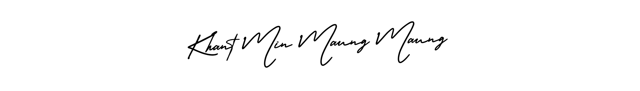 Make a beautiful signature design for name Khant Min Maung Maung. With this signature (AmerikaSignatureDemo-Regular) style, you can create a handwritten signature for free. Khant Min Maung Maung signature style 3 images and pictures png