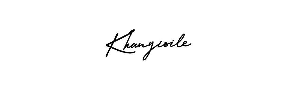 if you are searching for the best signature style for your name Khanyisile. so please give up your signature search. here we have designed multiple signature styles  using AmerikaSignatureDemo-Regular. Khanyisile signature style 3 images and pictures png