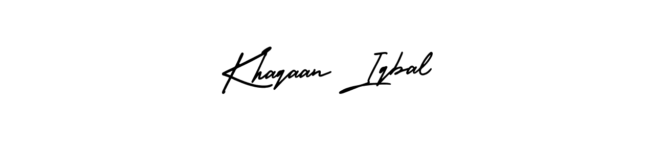 How to make Khaqaan Iqbal name signature. Use AmerikaSignatureDemo-Regular style for creating short signs online. This is the latest handwritten sign. Khaqaan Iqbal signature style 3 images and pictures png