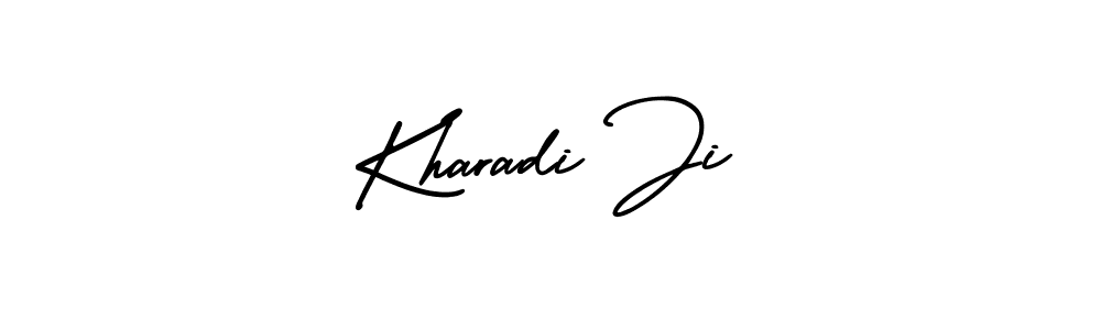 Create a beautiful signature design for name Kharadi Ji. With this signature (AmerikaSignatureDemo-Regular) fonts, you can make a handwritten signature for free. Kharadi Ji signature style 3 images and pictures png
