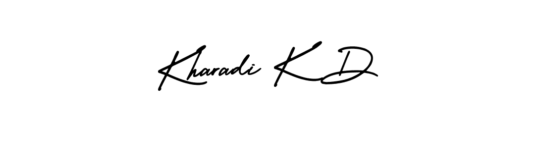 It looks lik you need a new signature style for name Kharadi K D. Design unique handwritten (AmerikaSignatureDemo-Regular) signature with our free signature maker in just a few clicks. Kharadi K D signature style 3 images and pictures png