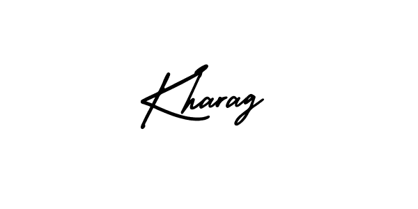 Make a beautiful signature design for name Kharag. With this signature (AmerikaSignatureDemo-Regular) style, you can create a handwritten signature for free. Kharag signature style 3 images and pictures png