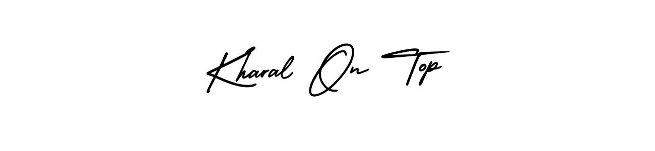 Create a beautiful signature design for name Kharal On Top. With this signature (AmerikaSignatureDemo-Regular) fonts, you can make a handwritten signature for free. Kharal On Top signature style 3 images and pictures png