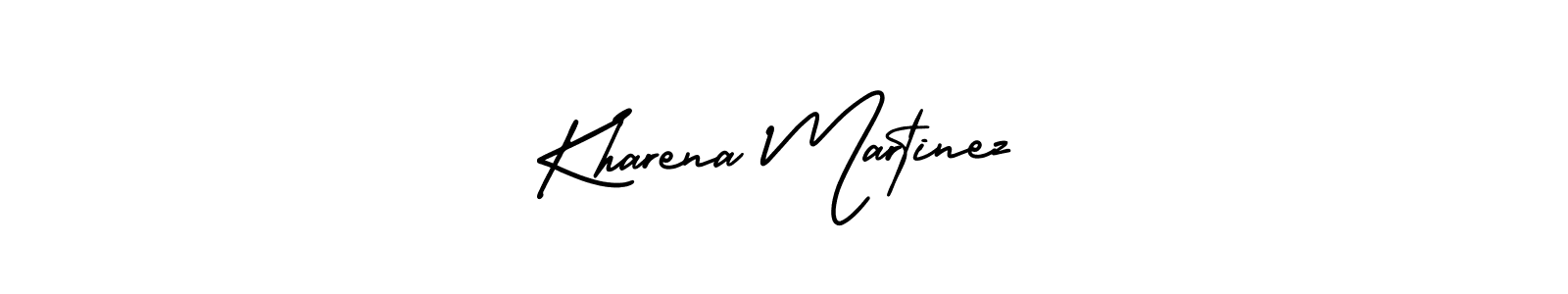 Make a beautiful signature design for name Kharena Martinez. With this signature (AmerikaSignatureDemo-Regular) style, you can create a handwritten signature for free. Kharena Martinez signature style 3 images and pictures png