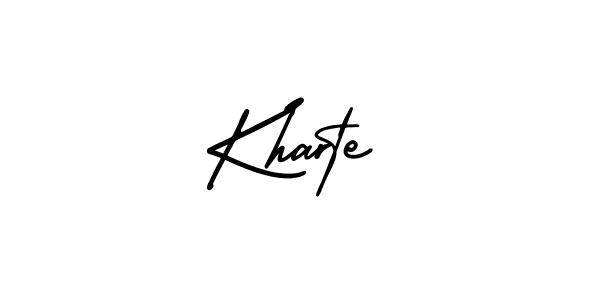 It looks lik you need a new signature style for name Kharte. Design unique handwritten (AmerikaSignatureDemo-Regular) signature with our free signature maker in just a few clicks. Kharte signature style 3 images and pictures png