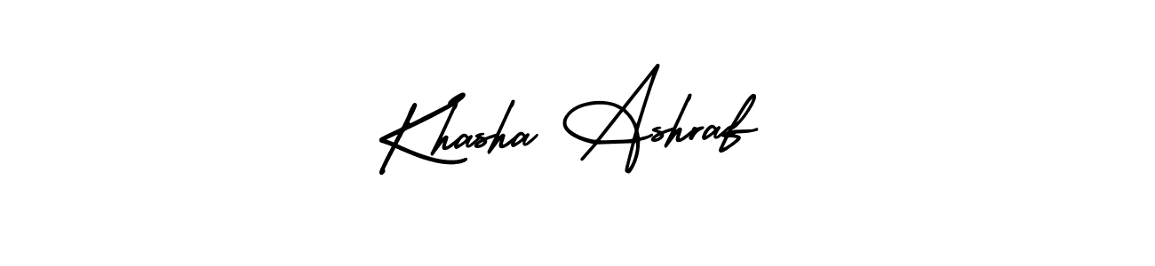 It looks lik you need a new signature style for name Khasha Ashraf. Design unique handwritten (AmerikaSignatureDemo-Regular) signature with our free signature maker in just a few clicks. Khasha Ashraf signature style 3 images and pictures png