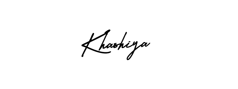 Make a beautiful signature design for name Khashiya. With this signature (AmerikaSignatureDemo-Regular) style, you can create a handwritten signature for free. Khashiya signature style 3 images and pictures png