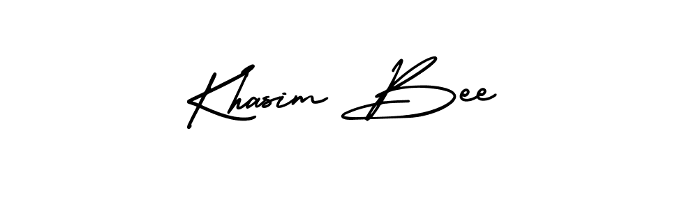 Make a beautiful signature design for name Khasim Bee. With this signature (AmerikaSignatureDemo-Regular) style, you can create a handwritten signature for free. Khasim Bee signature style 3 images and pictures png