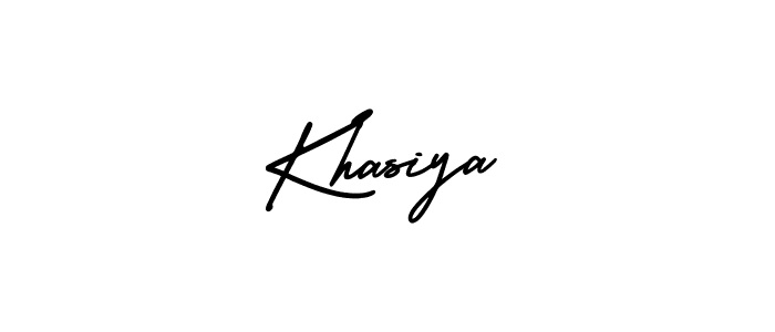 Design your own signature with our free online signature maker. With this signature software, you can create a handwritten (AmerikaSignatureDemo-Regular) signature for name Khasiya. Khasiya signature style 3 images and pictures png