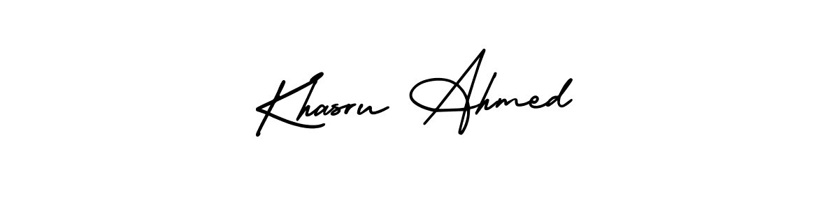 Make a beautiful signature design for name Khasru Ahmed. Use this online signature maker to create a handwritten signature for free. Khasru Ahmed signature style 3 images and pictures png