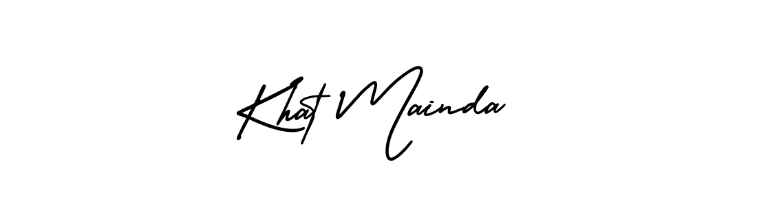 Create a beautiful signature design for name Khat Mainda. With this signature (AmerikaSignatureDemo-Regular) fonts, you can make a handwritten signature for free. Khat Mainda signature style 3 images and pictures png