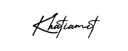 Get an exclusive digital autograph for Khatiamit. The AmerikaSignatureDemo-Regular typeface captures the charm of real penmanship on paper. Khatiamit signature style 3 images and pictures png