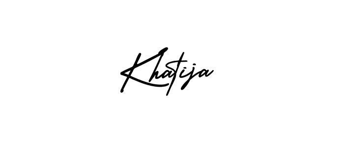 Use a signature maker to create a handwritten signature online. With this signature software, you can design (AmerikaSignatureDemo-Regular) your own signature for name Khatija. Khatija signature style 3 images and pictures png