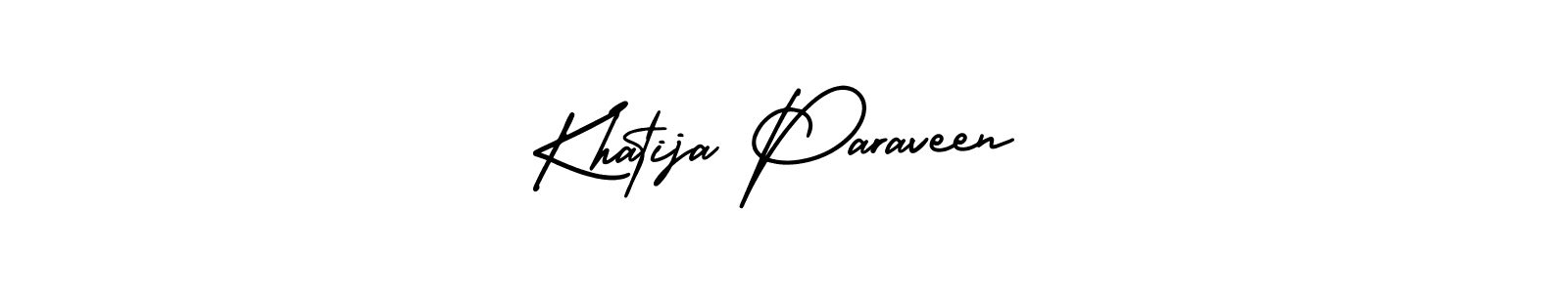 Create a beautiful signature design for name Khatija Paraveen. With this signature (AmerikaSignatureDemo-Regular) fonts, you can make a handwritten signature for free. Khatija Paraveen signature style 3 images and pictures png